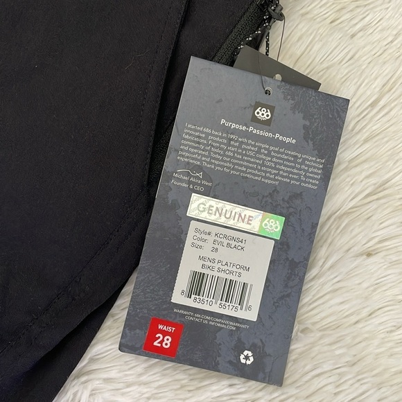 686 Men’s platform mountain biking bike shorts 28 - Picture 3 of 8